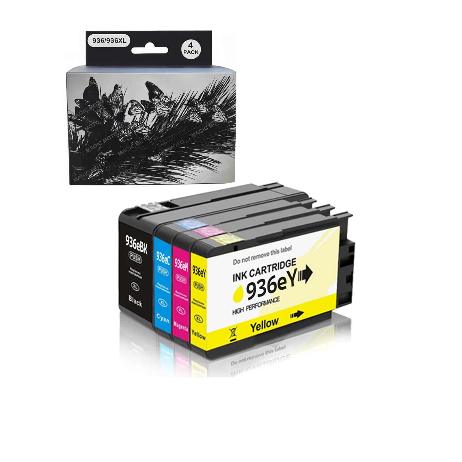 Photo 1 of 936E 936XL 936 Ink Cartridges Combo Pack Replacement for HP 936E 936XL Ink Cartridges Combo Pack for OfficeJet Pro 9120e 9125e 9730e 9130 9135e 9122e 9128e 9110b 9120b 9130b 9130e Printers, 4 Pack