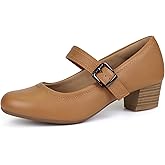 Ortho+rest Women Mary Janes Shoes for Bunions Orthopedic Dress Shoes Low Chunky Heels Work Pumps