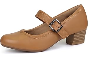 Ortho+rest Women Mary Janes Shoes for Bunions Orthopedic Dress Shoes Low Chunky Heels Work Pumps