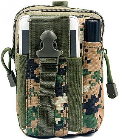 Tactical Pouch Molle EDC Holster -Cesapay Compact Utility Gadget Gear Tools Organizer, Multi-purpose Smartphone Pocket Premium1000D Nylon Pouch Belted Waist Bag (Jungle digital)