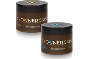 Crowned Skin King and Reign Body Butter Cologne Bundle | New Moisturizing Formula | Skin Care Set with Sandalwood, Leather, Fresh, & Nautical Scents | Natural Shea & Mango Butters | All-Day Fragrance