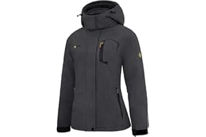 GEMYSE Women's Ski Snow Jacket Warm Winter Waterproof Coat Snowboard Rain Jacket Hooded Windproof Windbreaker