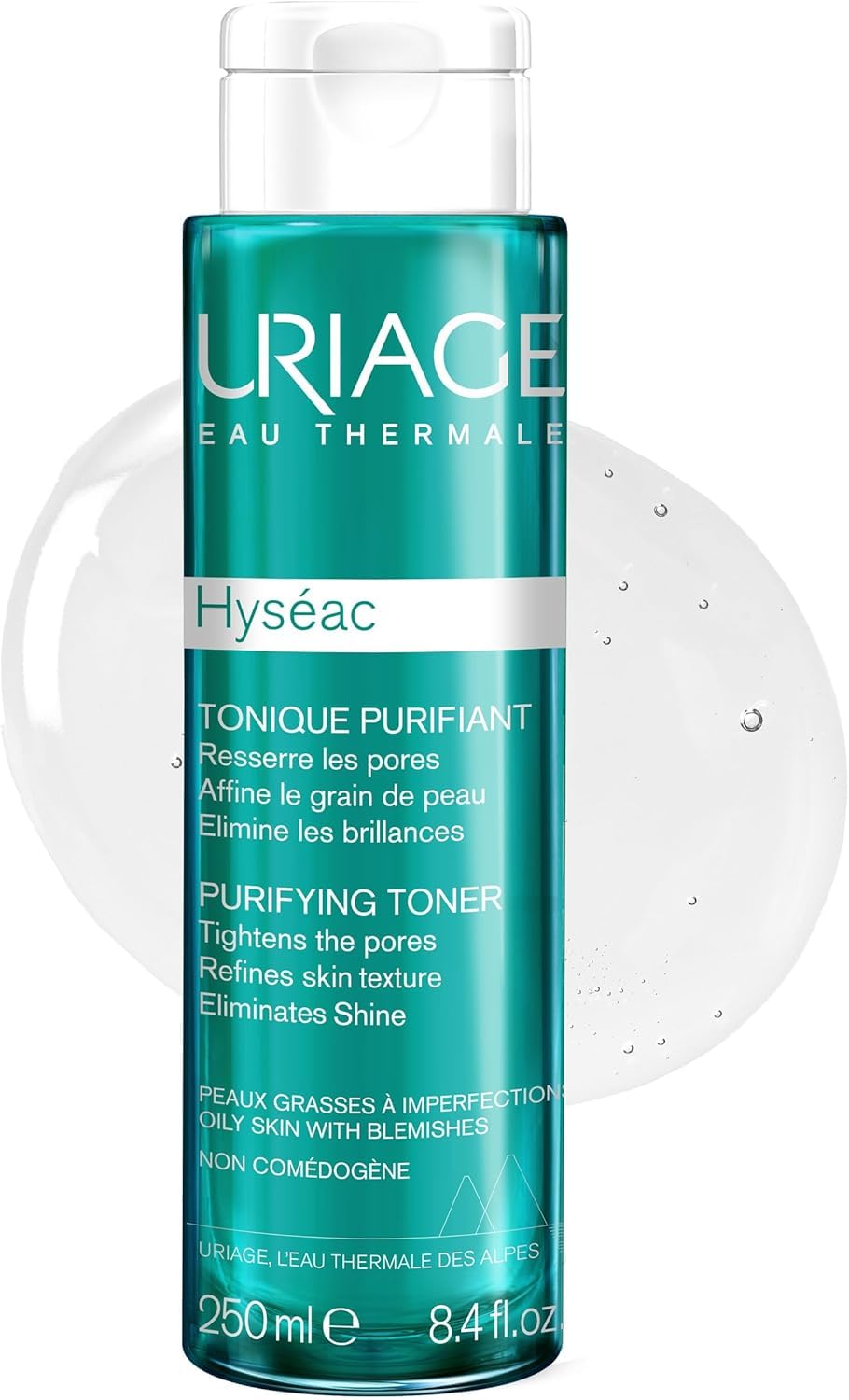 Uriage Hyseac Face toner for Oily Skin Prone to Blemishes with Aha 2.9% - Visibly Reduces Blackheads, Pores & Shine - Gentle Exfoliator, No Rinse - Skin Is Smoothed & Mattified - Non-Comedogenic