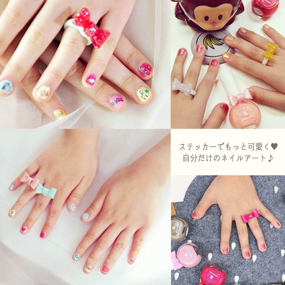 Amazon Peachand ピーチアンド プリンセスネイルカラー 子供用 マニキュア ネイルシール ネイルステッカー セット バイオレット 安全成分 キッズコスメ プレゼント ギフト用 子供化粧品 子供メイク 人気 おしゃれ 子供コスメ かわいい メイクアップ おもちゃ