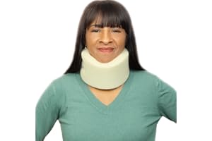 Sago Health Care - Neck Brace Neck Pain Relief Cervical Collar Neck Support Cervical Stenosis Soft Foam Adjustable Unisex One