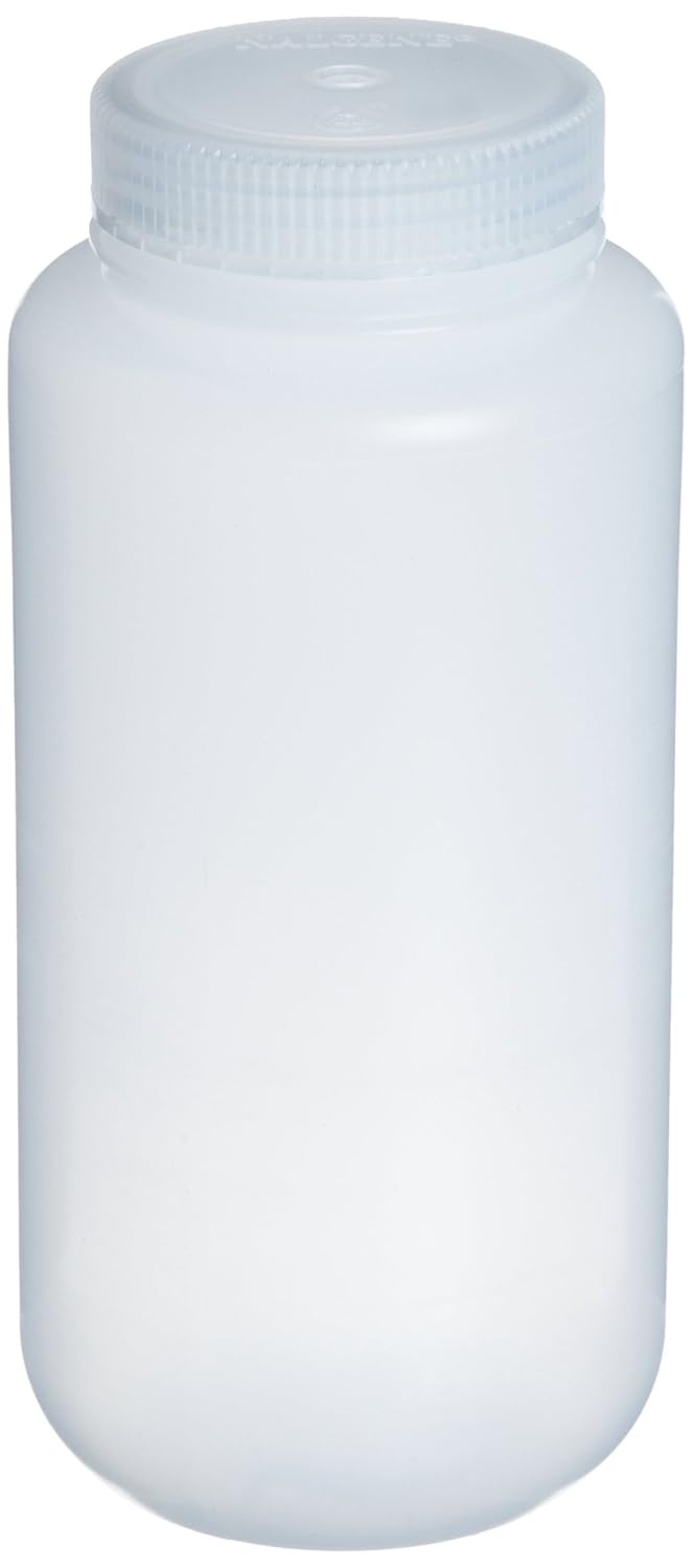 Nalgene 2103-0004 Wide-Mouth Bottle, LDPE, 125mL (Pack of 12): Science Lab Wash Bottles: Industrial & Scientific