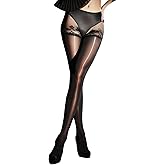 RUIBAVYA Sexy Tights for Women Lace Pantyhose Sheer Tight Embroidered Stocking Footed Pantyhose