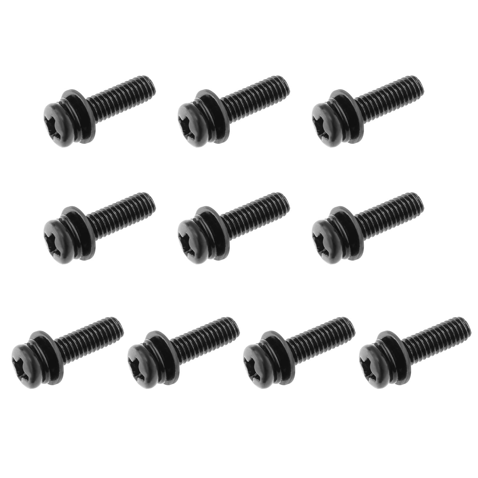 Be In Your Mind 10 Sets M4 14mm Cross Mounting Screws and Washers for TV Wall Bracket Mounting Monitors LCD/LED TVs