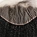 ZigZag Hair Kinky Straight 13x6 Lace Frontal Closure Brazilian Human Hair Pre Plucked Natural Hairline Ear to Ear Full Lace Closure with Baby Hair Natural Color (14inch, Kinky Straight, Free Part)