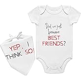 Baby and Dog Matching Outfits, Matching Best Friends Outfits Cotton Baby Bodysuit and Dog Bandana Set for Infant Newborn Pet