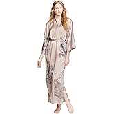 KIM+ONO Luxury Kimono Robe for Women | Long Floral Robe | Original Design | Removable Waist Tie Closure