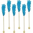 Fruidles Rock Candy Lollipops Pops Candy Suckers, Variety Flavor and Color Assortment, 5.5" (Pack of 6, Raspberry)