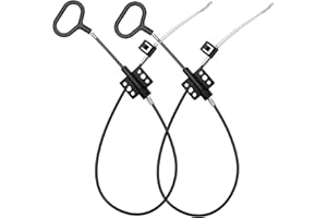 Nonley Sofa Recliner Cables, 2 Pack Couch Release Cables Recliner Replacement Parts D Ring Couch Recliner Pull Handle, Hook Exposed Cable with S Tip for Sofa, Black