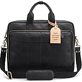 Leather Messenger Bag for Men - Laptop Case, Office Briefcase, Computer Satchel for Laptops
