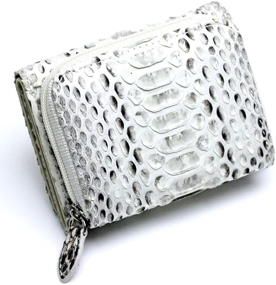 Amazon Co Jp 財布 メンズ パイソン コンパクト財布 蛇革 ヘビ革 パイソンレザー ミニ プチ 本革 Snjn223 Wh ホワイト 服 ファッション小物