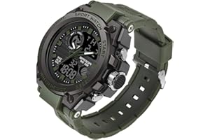 KXAITO Men's Watches Sports Outdoor Waterproof Military Watch Date Multi Function Tactics LED Alarm Stopwatch