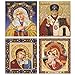 Diamond Painting,Hongxin Round Drill 5D DIY Diamond Painting Heavenly Father Our Lady Son Religion Icons Embroidered Full Crystal Mazayka Diamond Embroidery Religious Church Wedding Souvenirs Gift (A)