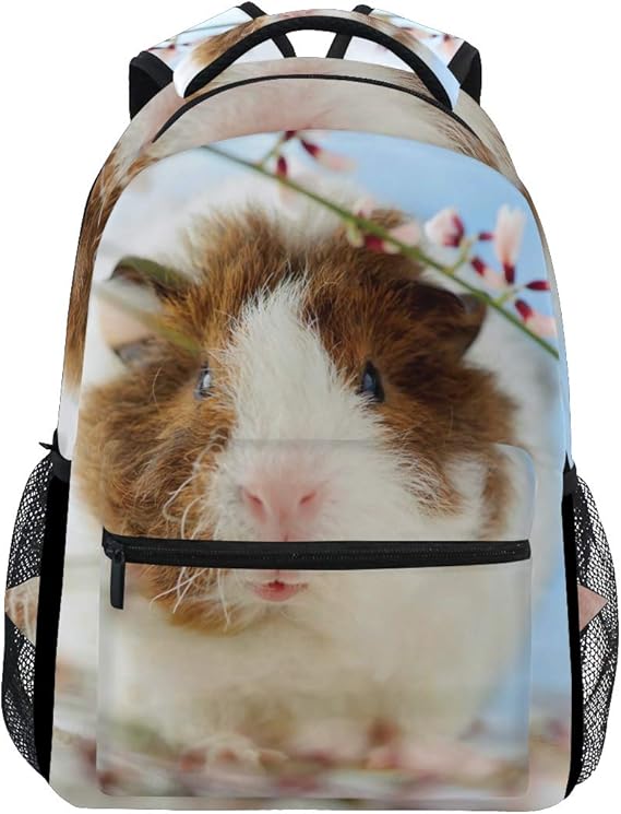 JOYPRINT Backpack Cute Hamster Animal Flower Shoulder Bag Daypack