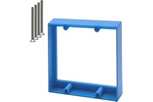 XGGYA Double Gang Receptacle Outlet Box Extenders 1/2",Include 4Screws (6-32 x 1.25),Electrical Outlet Extender for Electrical Outlet Box & Electrical Outlet Switches, Blue (Pack of 1)