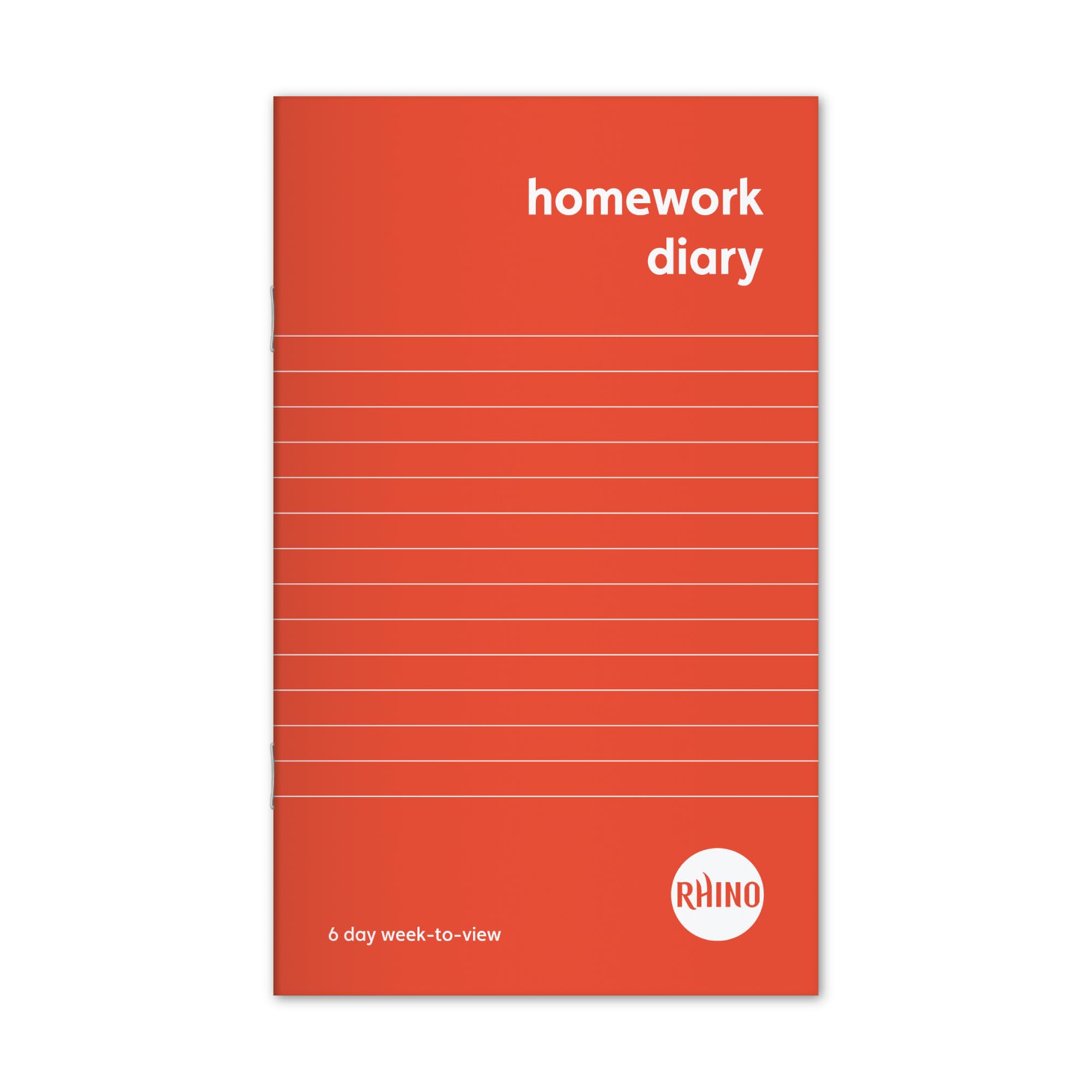 Rhino A6+ Homework Diary, 84-Page / 1-Pack, 6-Day-Week Academic Planner, Study & School Supplies