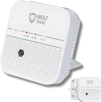 WOLF SHIELD Carbon Monoxide Detector 10 Year Sealed Battery White EN50291:2018