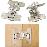 KASHBSAB 2 Piece 180 Degree Folding Hinge 180&deg; Folding Hidden Door Hinge | For Cabinet Linkage Door