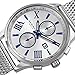 Akribos Multifunction Chronograph Watch - 2 Sub-Dials Complications Quartz with Date Window On Mesh Bracelet Men's Watch - AK905 (Silver)