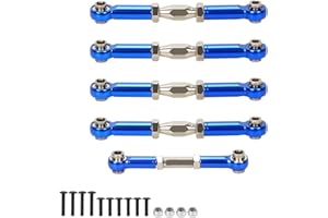 RCAWD Turnbuckles with Rod Ends for 1/10 Redcat Racing Blackout SC, SC PRO, XTE, XTE PRO, XBE, XBE PRO Upgrades, Linkage Tie Rod Toe Link Parts for BS213-016 Hop Ups Blue