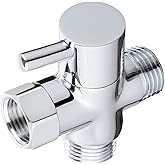 Sneatup Solid Brass 3-way G1/2 Shower Diverter Chrome Plating