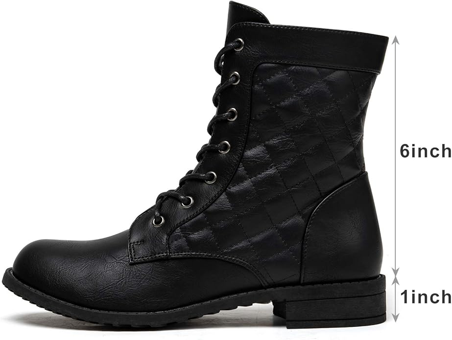 Katliu Womens Military Combat Boots