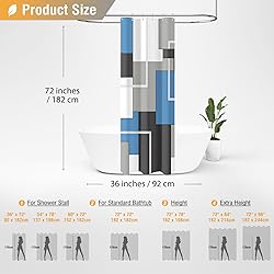 BTTN Stall Fabric Shower Curtain - 36x72 Inches