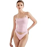 SUUKSESS Women Lace Double Lined Camisole Top Spaghetti Strap Going Out Tank Top