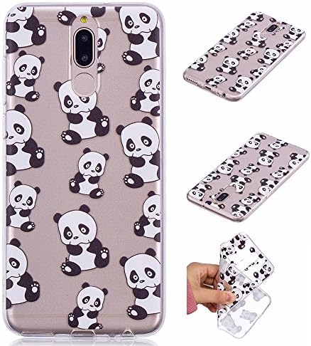 IJIA Case for Huawei Mate 10 Lite (5.9") - Transparent Panda Clear TPU Soft Silicone Phone Back Protection Bumper Fashion Skin back Shell Case Cover