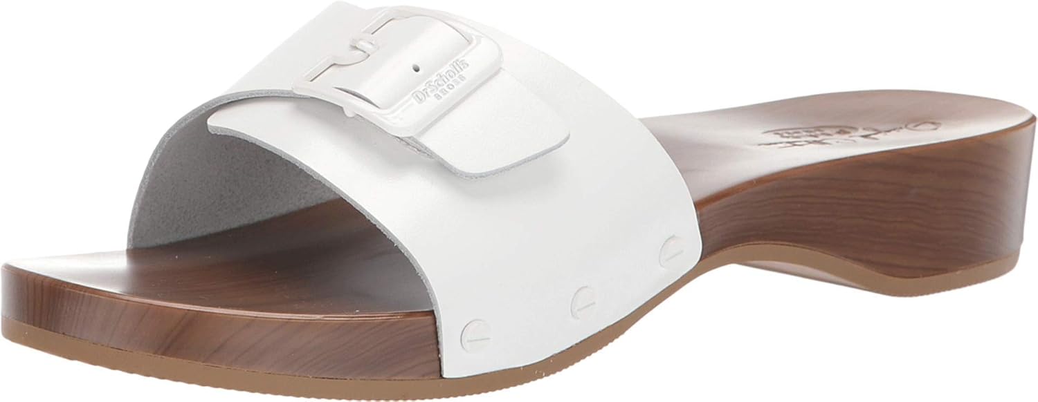 scholl leather look sandals