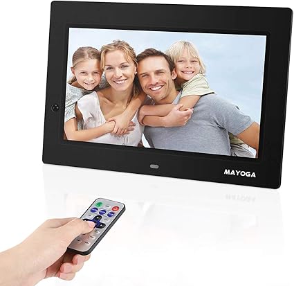 Amazon デジタルフォトフレーム 10インチ 17x600高解像度 Ips広視野角 人感センサー機能 32gbまでsdカード対応 Mayoga Ledバックライト液晶 写真 動画 音楽 スライドショー 自動再生 目覚まし時計 カレンダー 多機能 フォトフレーム リモコン付き 良いギフト 日本語