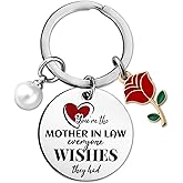 OEHEDOU Mother In Law Gifts For Women Mother Of The Bride Groom Gifts For Women Mothers-In-Law Birthday Gift Christmas Mothers Day Christmas Wedding Gift Romantic Keychain Presents For Mom Female