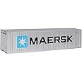 Walthers SceneMaster HO Scale Model of Maersk 40' Hi Cube Corrugated Container w/Flat Roof,949-8201