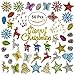 50 Christmas Tree Ornaments - Holiday home hanging Décor Decorations, Ornament Set Includes Balls, Pinecones, Stars, Bells, Reindeers, Candy Canes, Butterflys, Santa’s & Snowflakes Xmas