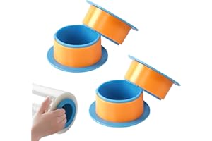 ELFJOY Stretch Film Dispenser Stretch Wrap Dispenser for 3" Core Film Shrink Wrap Holder for Shipping Pallet Packing and Moving Supplies Blue 2 Pairs