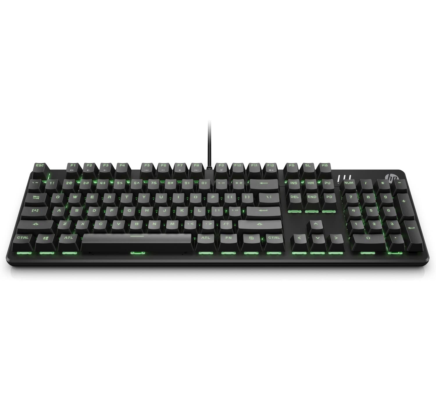 HP Pavilion Gaming Keyboard 500 with Red Mechanical Switches, X4 Customizable LED Colour Options, Black