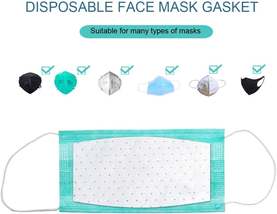 Disposable Mask Pad, Face Mask Replacement Pad Mask Inner Pad Gasket Replacement Filter Pads Respirator Mask Filter Cotton for N95 Mask Gasket Filter