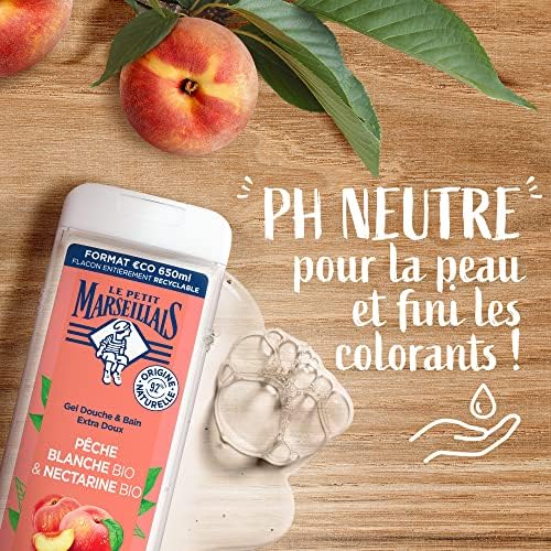 Gel Douche Pêche Blanche Bio & Nectarine Bio 650 ml