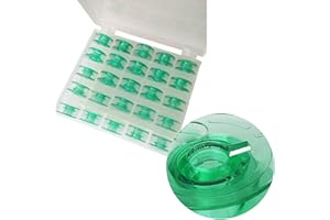 CKPSMS Brand -Water Colored Bobbins with Thread Hole Compatible with Husqvarna Viking #4123078-GS,4131825-45,4125615-45 (25PC