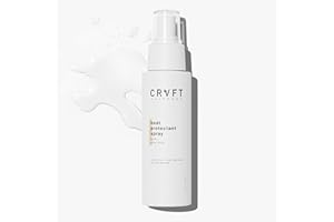 CRVFT Hair Heat Protectant Spray 4oz – Lightweight, Thermal Hair Protection Spray for Blow Drying, Flat Iron & Curling Iron –