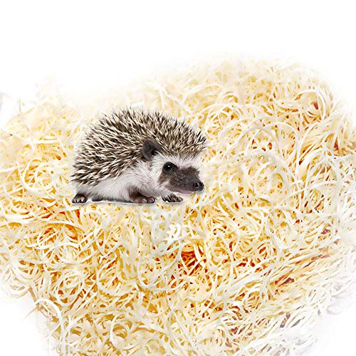 AUOKER Reptile Bedding, Prime Poplar Reptile Substrate Fiber, Reptile Amphibian Habitat Decor, Mulch Reptile Terrarium Bedding for Snakes Lizards Hamster Rabbit Tortoises - 380g