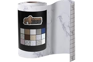 Gorilla Grip Peel and Stick Paper for Book Covers, Countertops, Drawers, Kitchen Cabinets, Shelves, and Crafts, Protective Easy Install Removable Vinyl Adhesive Liners, 11.8 in x 20 FT Roll, Marble