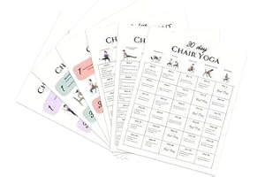 Chair Workout Plan - 30 Day Seated Exercise Chart And Fitness Guide | Yoga And Workout Challenge Poster With Check In Sheet F