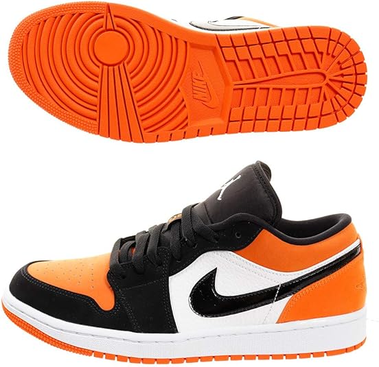 Jordan Air 1 Low (Black/White-Starfish 10): Amazon.fr: Chaussures et Sacs