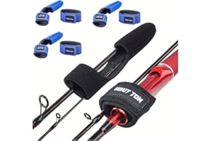 HAUT TON Fishing Pole Straps,Hook&Loop Fishing Belts,Fishing Ties for Casting Rods,Spinning Rods,Fly Rods
