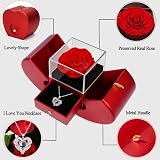 Firestyle Preserved Real Rose & I Love You Necklace Gift Set for Her view 2